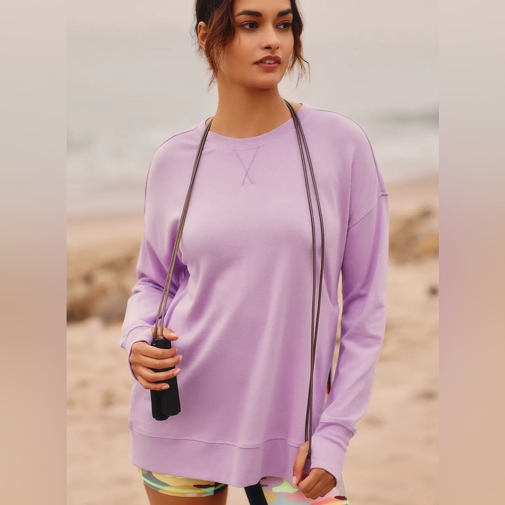 🌻Sweaty Betty Purple After-Class Split Sweatshirt
